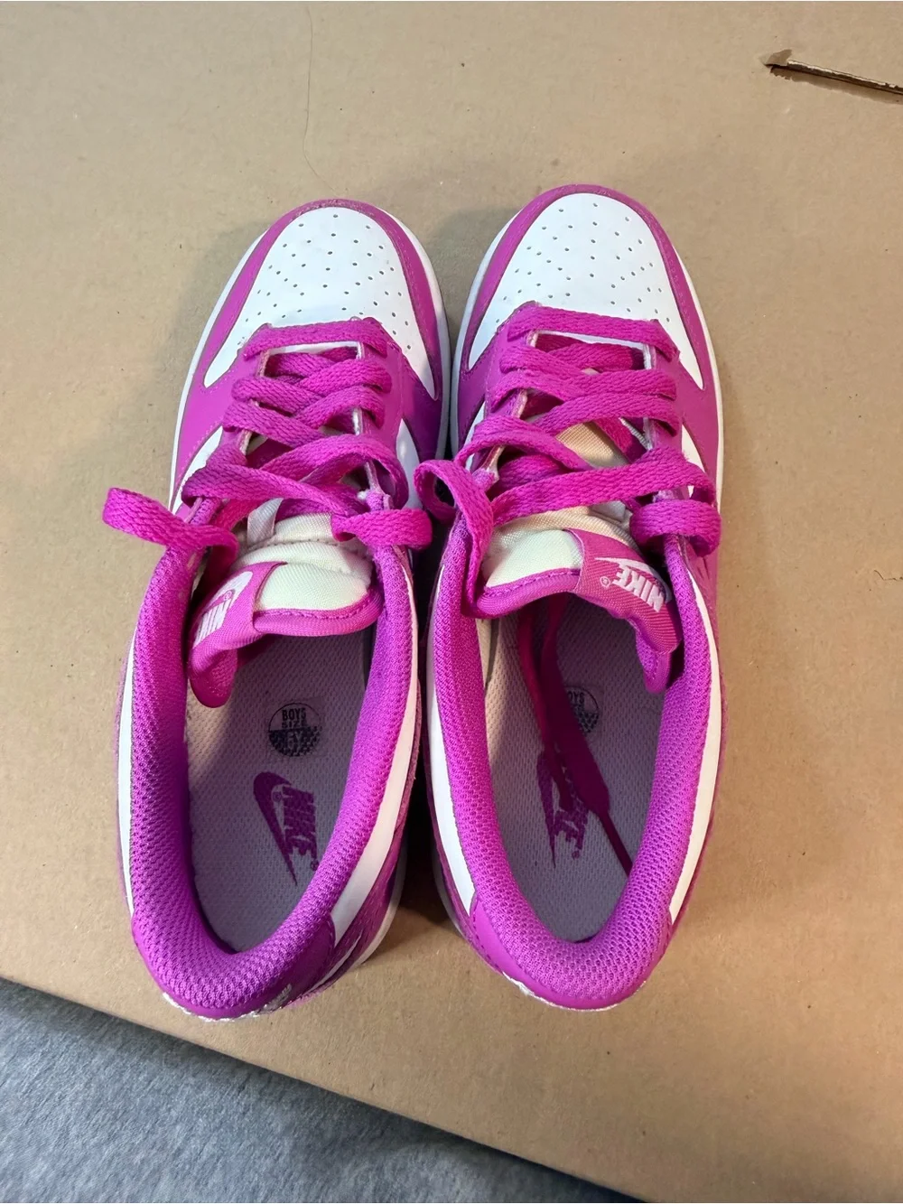 Nike Dunk Low GS Active Fuchsia Pink/White Shoes